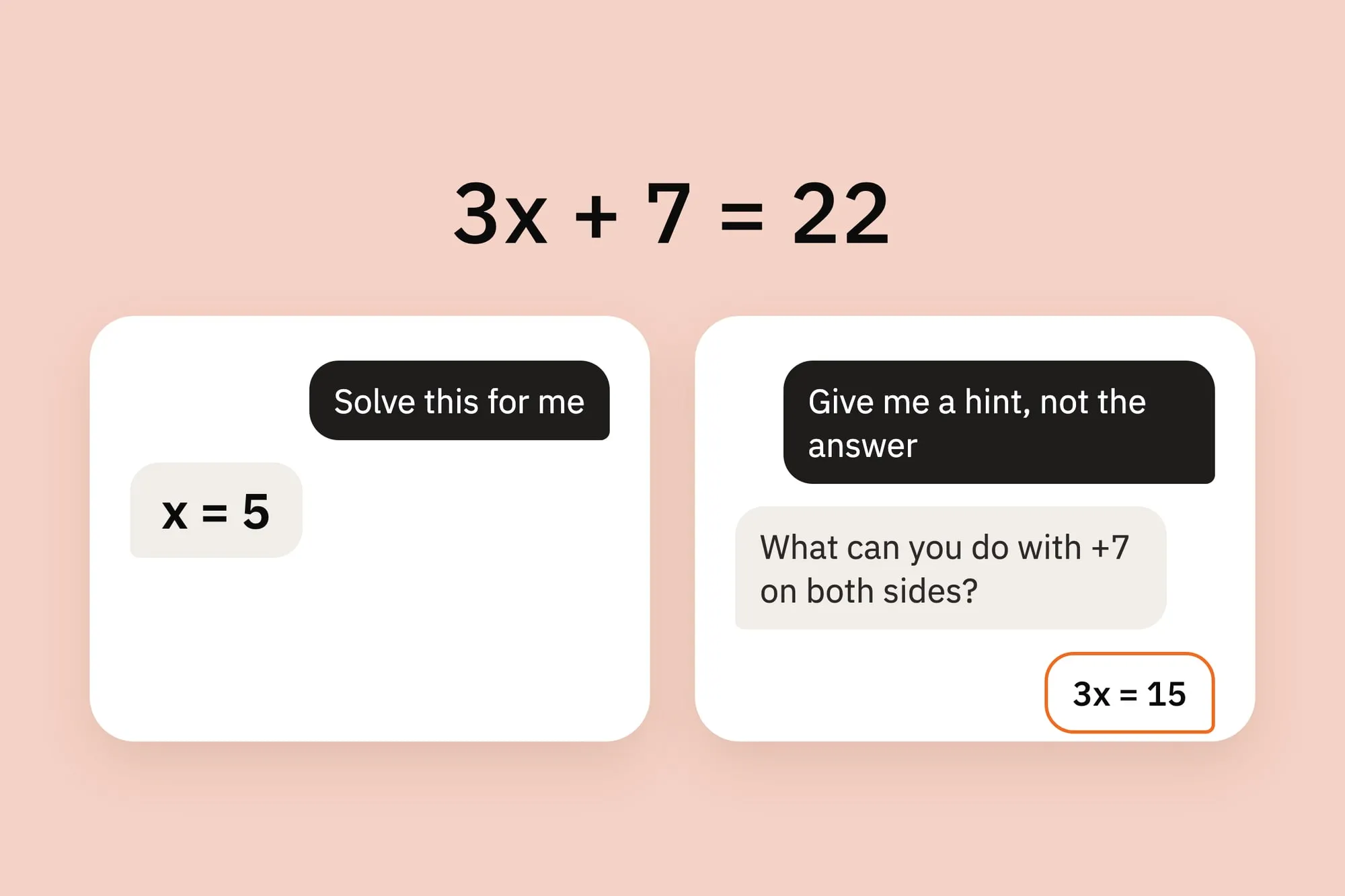 Two ways to ask an AI the same question